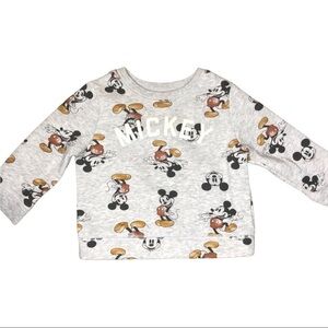 Disney Jumping Bean 6M Mickey Mouse Gray Long Sleeve